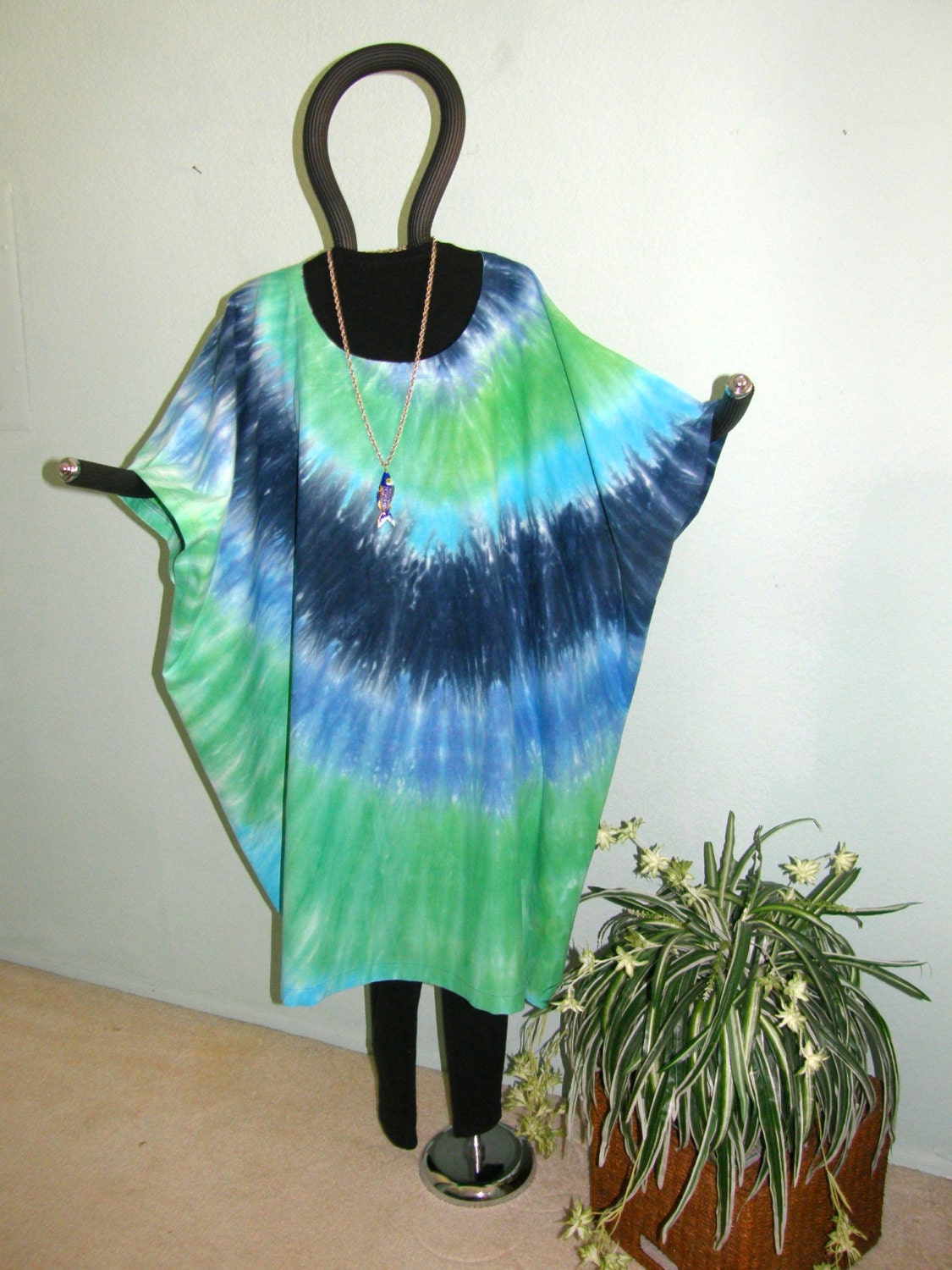 PLUS SIZE CAFTAN - Tie Dye in Great Cotton from India - This is what I call Camel Cloth and is very popular
