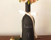 Chalkboard Wine Bottle / Wedding Table Number / Party Supply Chalkboards / Decorative Wine Bottle