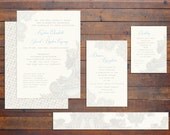 Classic Paisley Style Floral Wedding Invitation