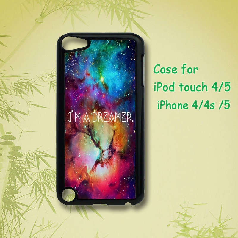 Dreams and galaxy - ipod touch 5 case ,ipod touch 4 case , iphone 4 / 4S case , iphone 5 case ,  in black or white