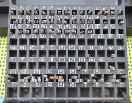 Vintage Industrial Rubber Stamp Set in Metal Storage Case (Hundreds of Alphabet and Number Stamps) - Stamping Projects, Altered Art