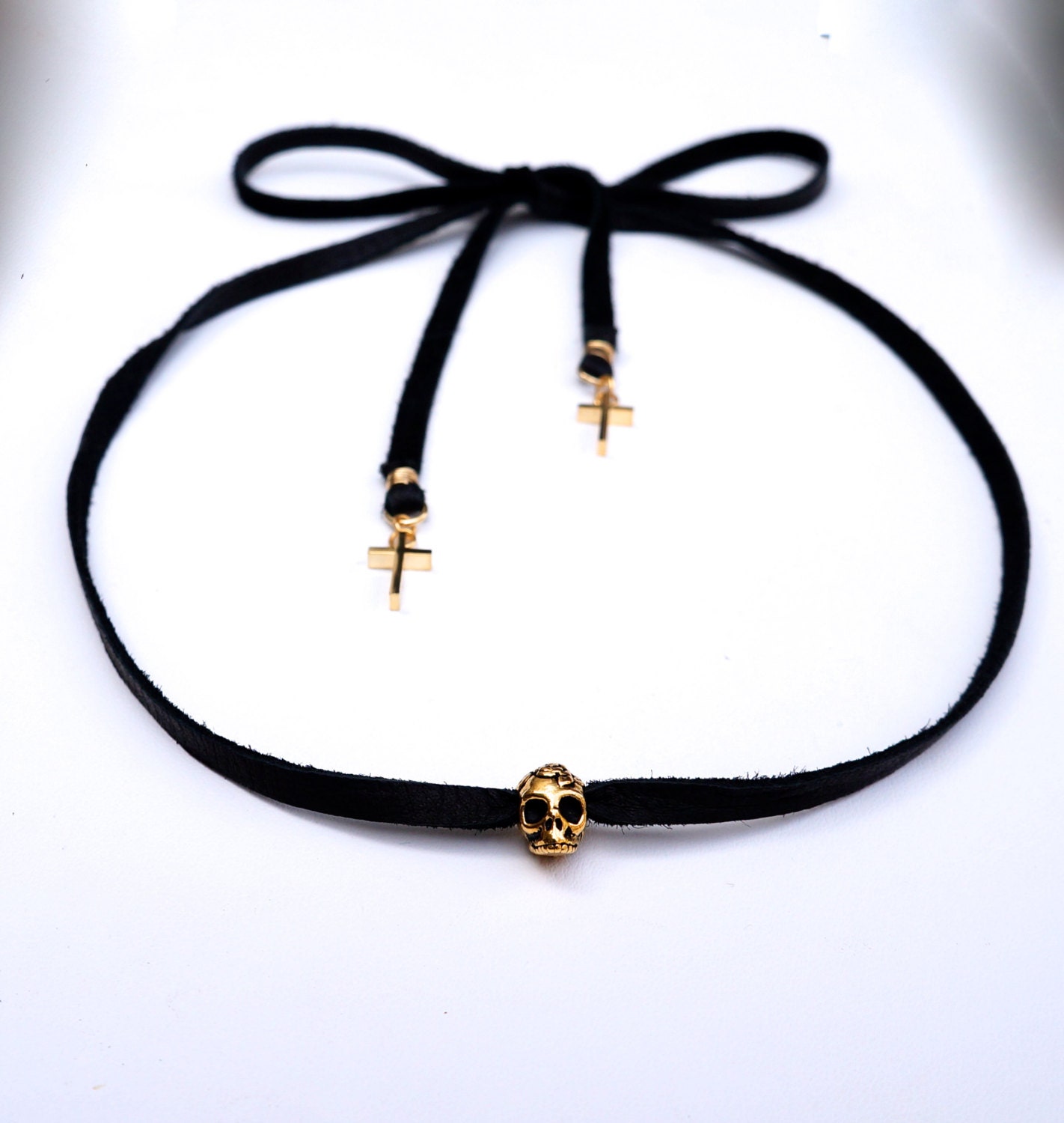 deer skin skull choker/bracelet