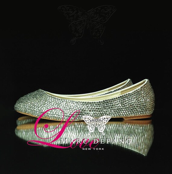 Classic Clear Crystal Luxury Flats