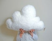 WHITE FLUFFY CLOUD Pillow Cushion Faux Sheepskin Fleece Dreamy, soft and fluffy - Baby Nursery Kids Bedroom Home Decoration