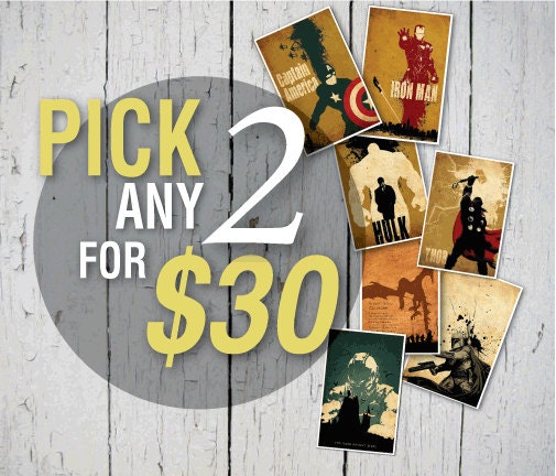 Promotion- Pick any 2 posters from my shop