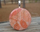 Bright Orange Leaves II Wood Tile, Pendant, Teen Jewelry