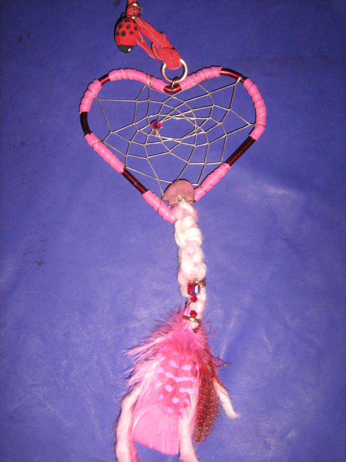 I Gave My Heart to the Ladybug Dream Ring dream catcher handmade by dreamcatcherman