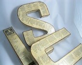 box letter - paper mache - vintage - rustic - personalize - 3D - custom -medium size - statistics - love letters - gifts - birthday