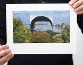 Original collage art - 'Leave, and Do Not Explain Why' - Surreal collage - 9" x 5" - Free shipping