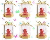 6 Hexagon Shaped Plastic Boxes with Gold Bottoms - Ring Pop Favors - Candy Boxes - Craft Party Packaging Supplies Il_170x135
