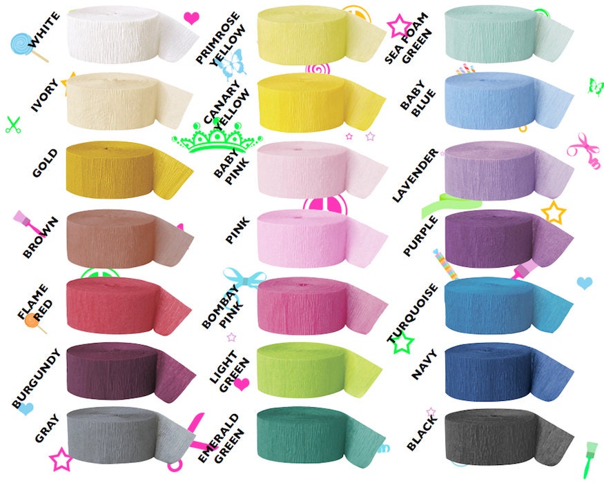 Crepe Paper Streamers / Craft and Party Supplies Il_570xn