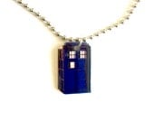 Tardis Necklace Steampunk Time Traveler necklace Handmade Graduation Gift Free US Shipping