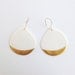 A n a ï s - Ceramic jewellery - White Porcelain earrings & gold patterns - Gold filled earwires - Telline Collection