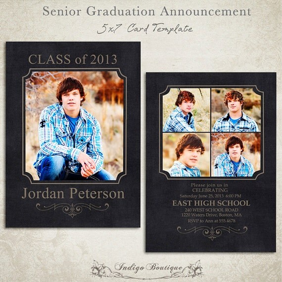 Senior Graduation Announcement Templates senior graduation announcement template for by indigoboutique