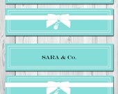 Water Bottle Labels - Tiffany & Co Inspired Baby Shower - DIY - Printable Il_170x135
