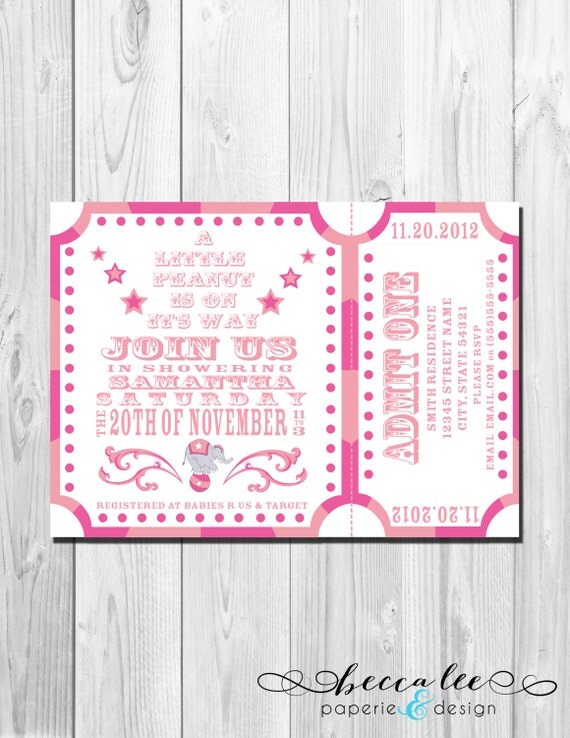 Carnival Baby Shower Invitation - Little Peanut - DIY - Printable Il_570xn