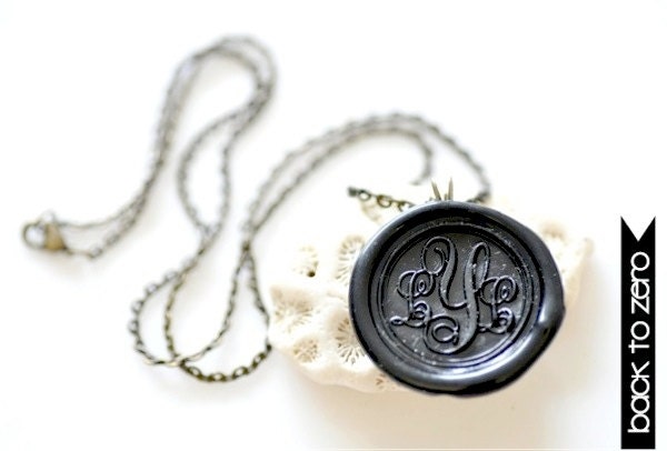 Personalized Wax Seal Necklace - 10 Colors Available