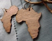 Africa Wood Earrings - Afrocentric