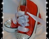 Red BLING CONVERSE Chuck Taylor Sneakers
