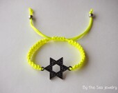 Hexagram neon yellow  bracelet