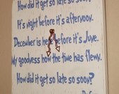 Dr. Seuss Quote - Wooden Wall Clock - DeenasDesign Dr. Seuss Quote - Wooden Wall Clock - DeenasDesign