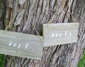Mr. & Mrs. Rustic wedding signs  made from reclaimed wood