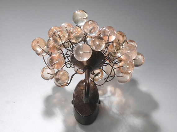 Wall lighting lamp . Transparent natural bubbles.