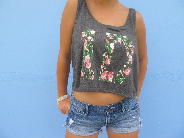 Custom Listing for Emma....One Direction Logo Crop Tank Top
