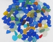 Bulk Sea Glass Beach Glass Genuine Cobalt Blue Tinies 100 Pieces Beach Decor Tiny