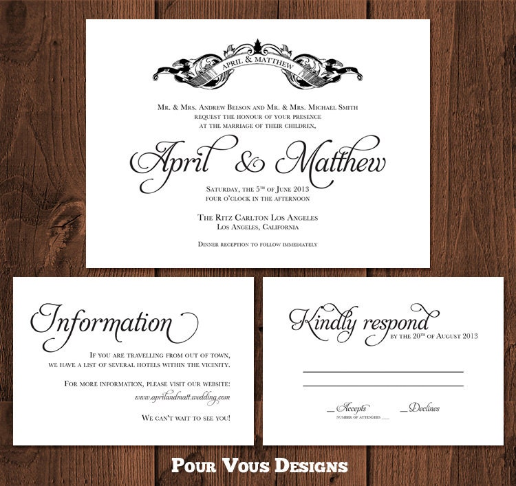 Rsvp cards for wedding invitations