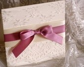 Lace Wrapped Wedding Invitations, French Market Elegant, Shabby Chic, Vintage Inspired, Haute Couture Invitations