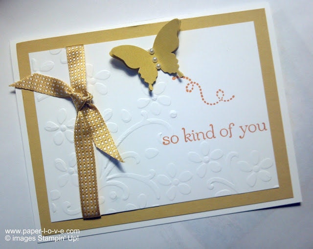 Butterfly Thank You - Greeting Card Stampin Up Birthday All Occasion Congratulations Hand Stamped - ljhomer1