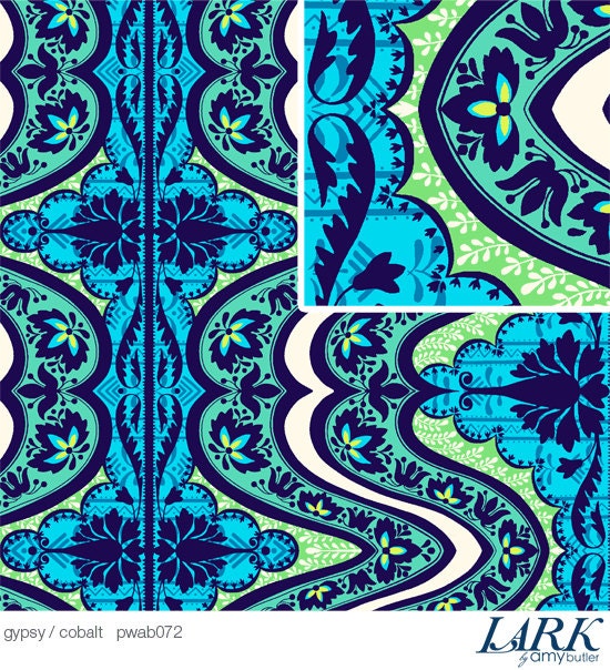 Amy Butler Lark Cobalt Gypsy 1/2 meter