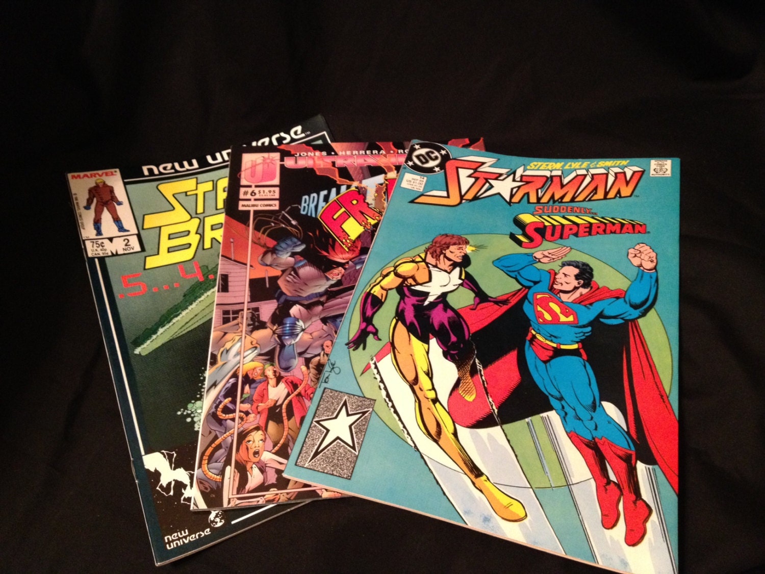 Vintage 9 Comic Books, Ephemera Paper Collage Kit - Superman, Richie Rich, , Spiderman, Thor