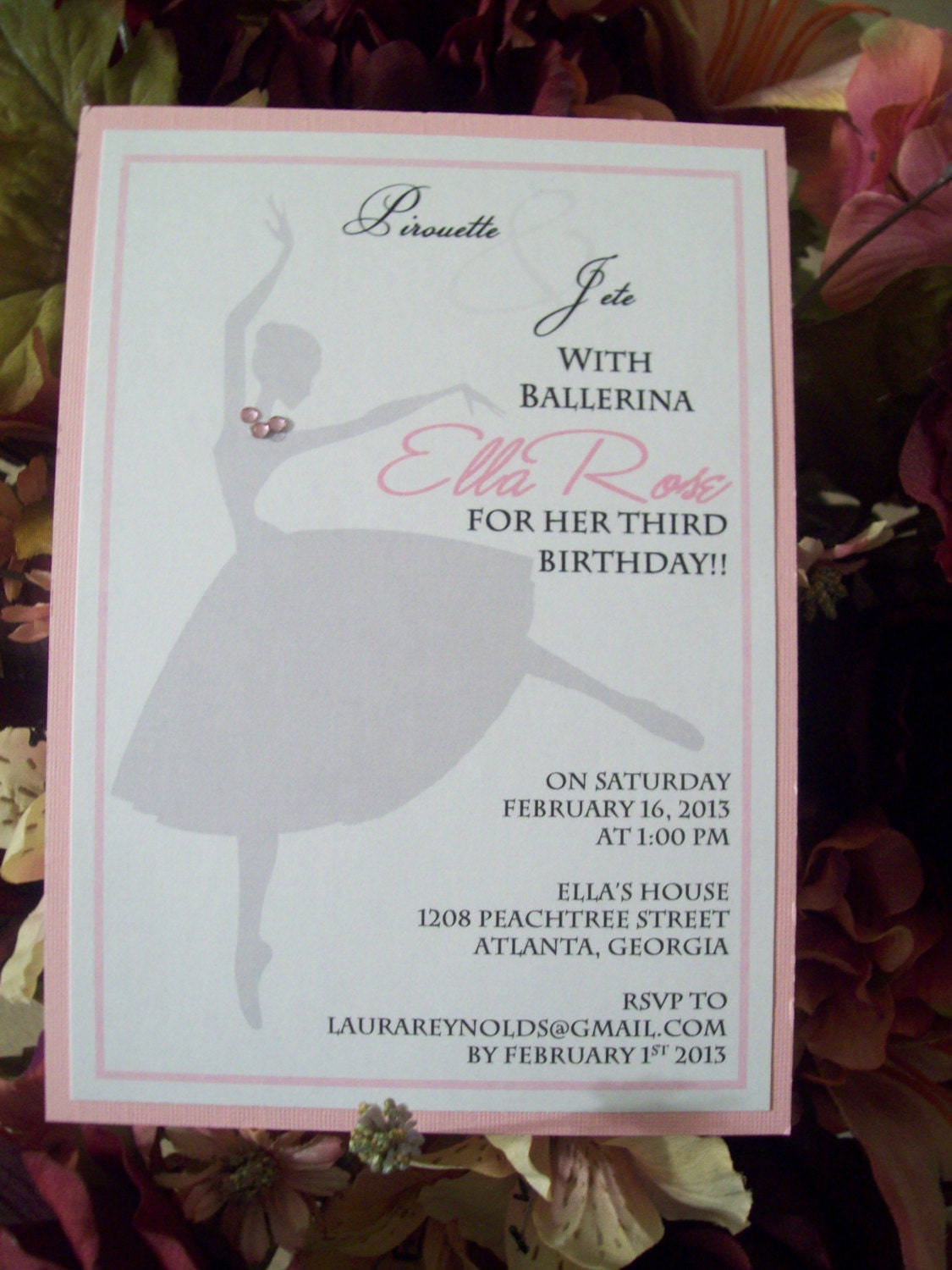 Ballerina Dancer Invitation Il_170x135