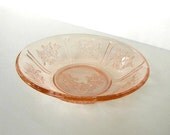 vintage pink glass dish