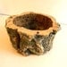 vintage rustic wood stump planter