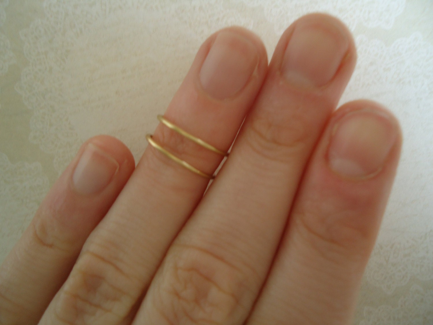 Above The Knuckle Gold Midi Ring Rose Gold Silver