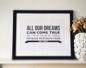 Quote/Sayings Typographical Art Print - A4 - unframed, perfect for Birthdays, Anniversary or Wedding gifts for him or her