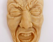 Wax Face Sculpture Macabre Gothic Horror Moody Creepy Spooky Dark Portrait Fine Art  "Hiding XXI, Process Study"