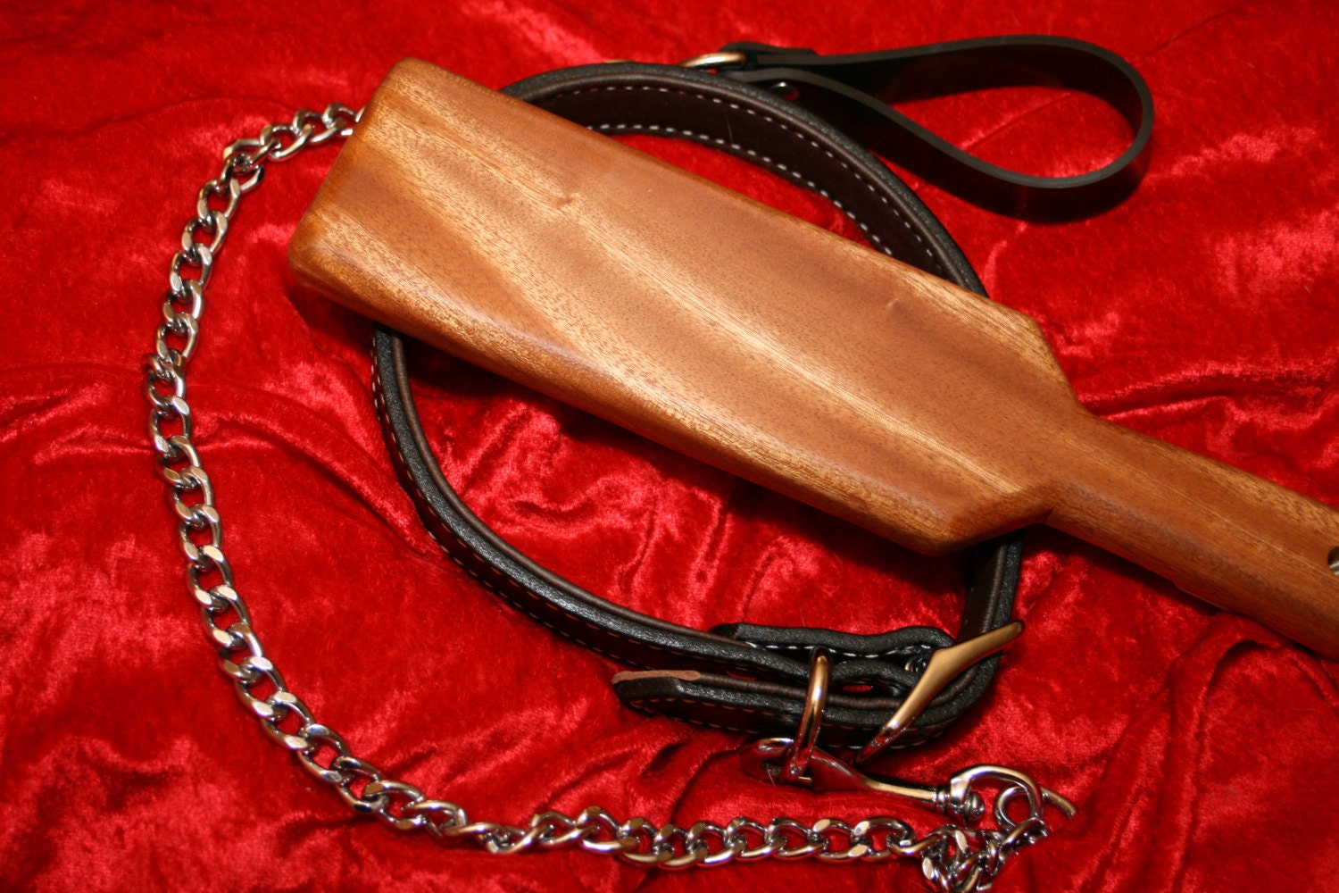 Sapele Hairbrush Spanking Paddle for Pink Bottoms (S4)