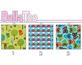 Changing Pad Cover - Raccoons Fox Trees Mushrooms Blue Green Brown Orange - Woodland Pals - Custom Made By BellaToo