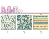 Changing Pad Cover - Peacocks Flowers Lace Stripes Blue Green Red Yellow Cream - Riley Blake - Custom Made By BellaToo