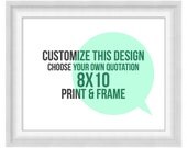 Printable Poster: Custom Speech Bubble - Horizontal 8x10 - Digital Wall Art - Printable Art