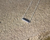 Silver bar - sterling silver necklace - delicate jewelry