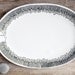 Wedding gift, Hand-painted vintage platter "somewhat angular"