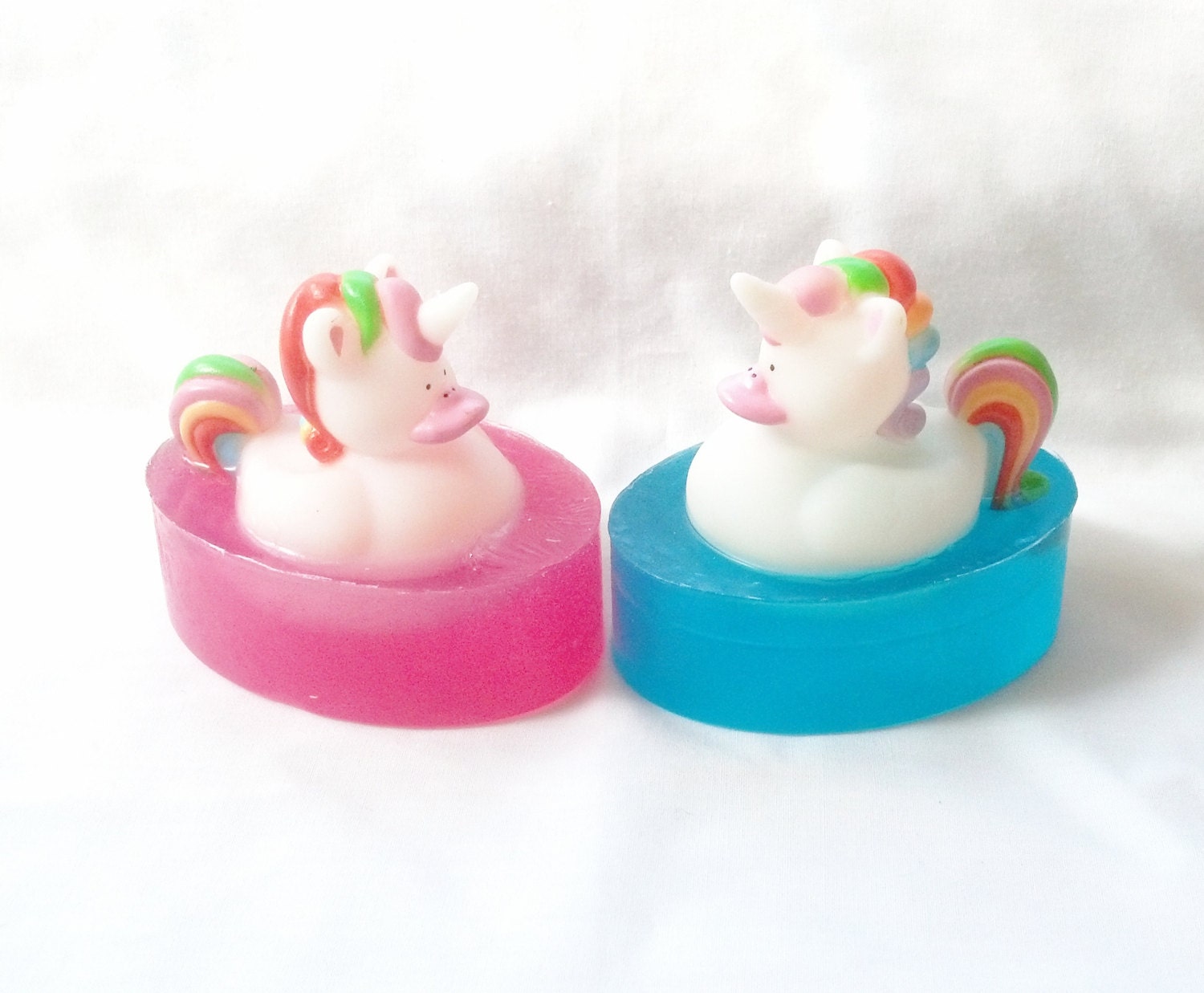 Rainbow Unicorn Rubber Duckie Embedded Toy Soap by Lavish Handcrafted