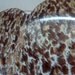 Huge Art Glass Animal Print Heart Vase Waste Basket