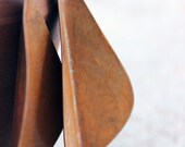 Copper jewelry - petal earrings - hand crafted earrings - nature jewelry - OOAK - metal smith earrings