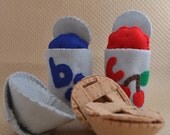 Felt Food Cherry and Blueberry Pie Baking Set